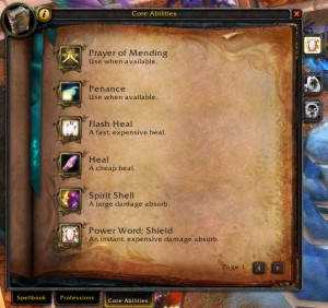 Priest Core Abilities Tab (Build15662)
